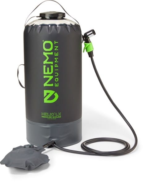 best camping shower nemo helio lx pressure shower