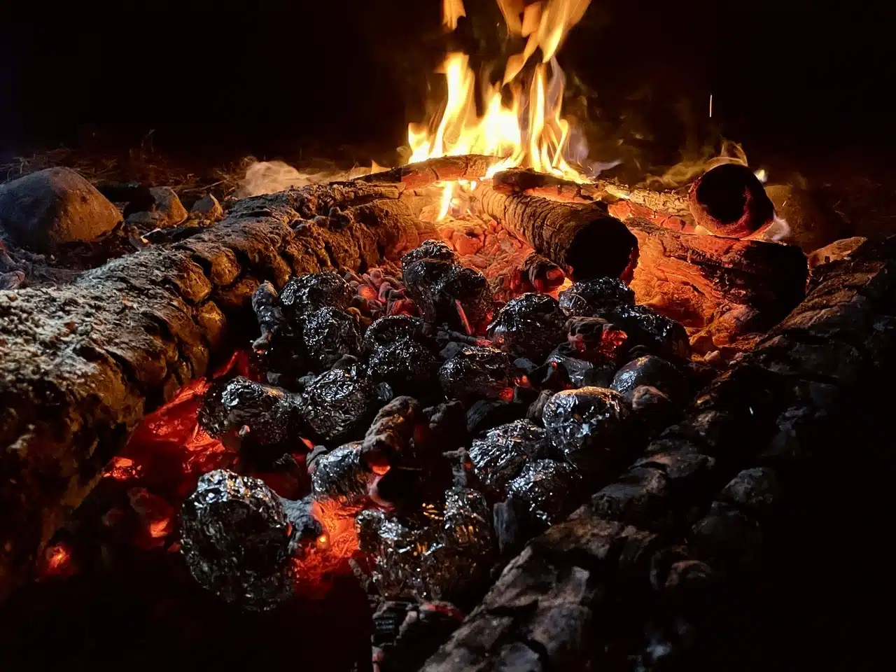 cooking in coals