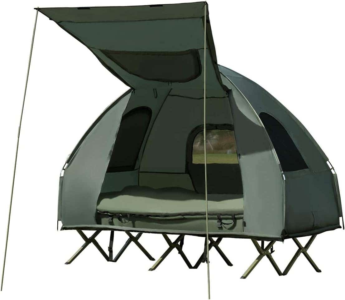 tangkula 2-person outdoor camping tent cot