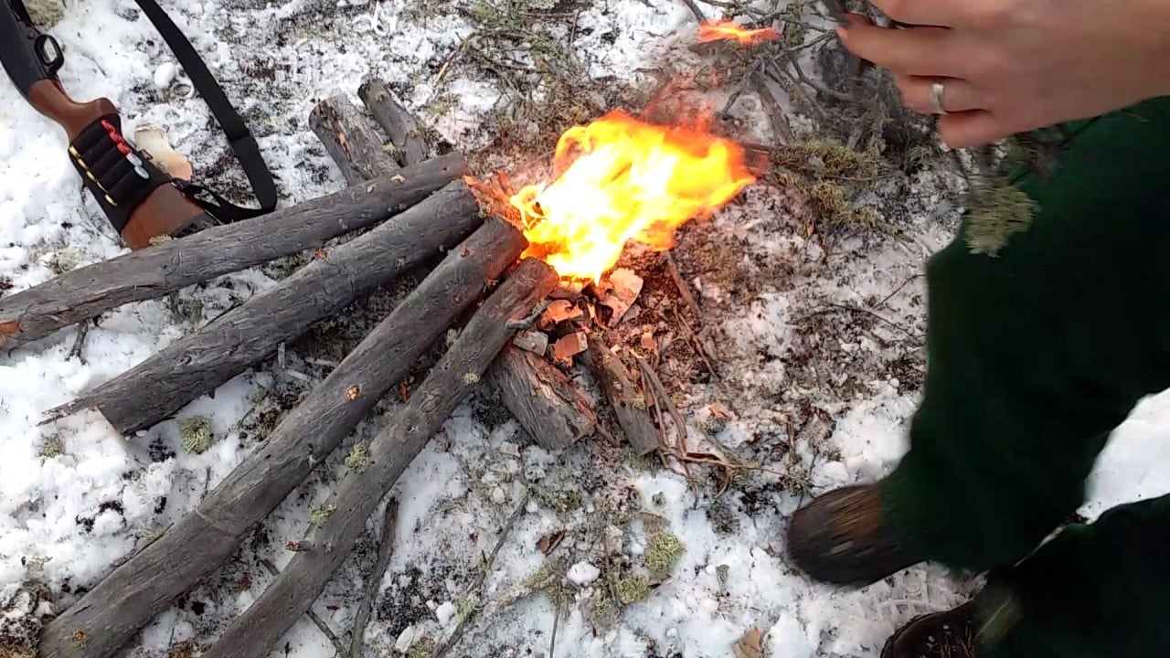 siberian log fire