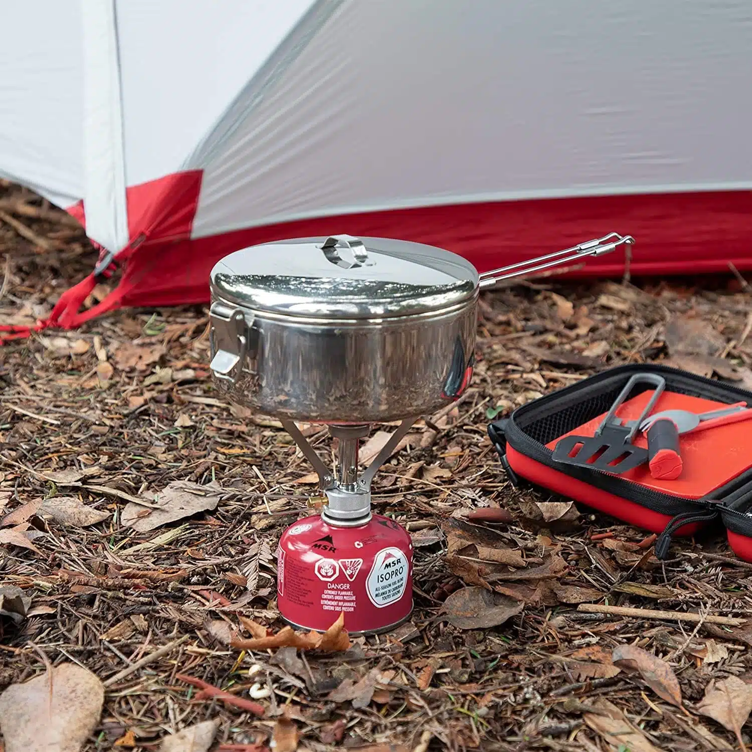 MSR Alpine Stainless Stowaway Camping Pot for boiling water