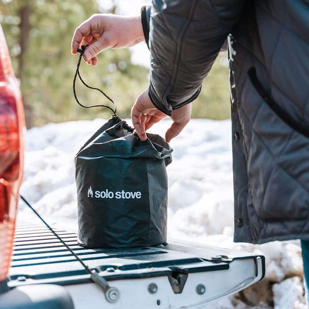 solo stove campfire in a carry bag