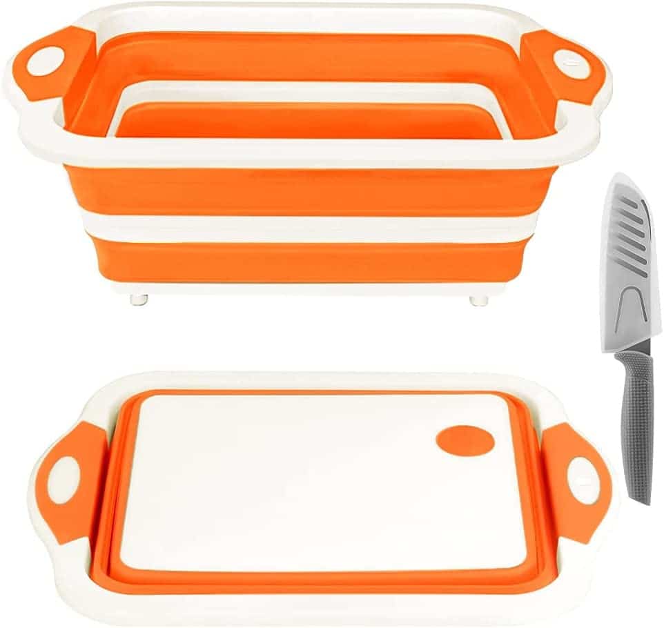 Rottogoon Collapsible Cutting Board with Colander