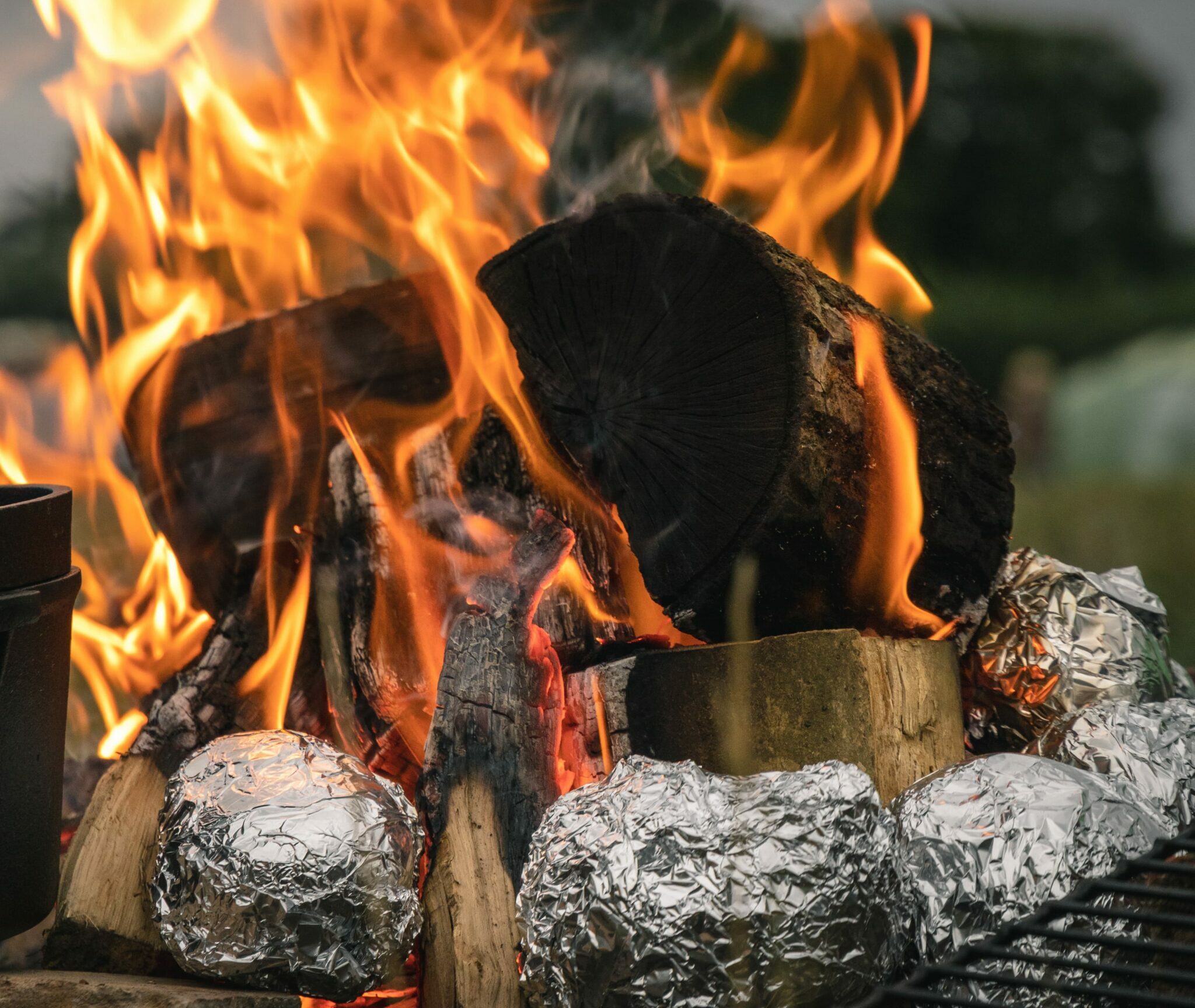 campfire potatoes in foil